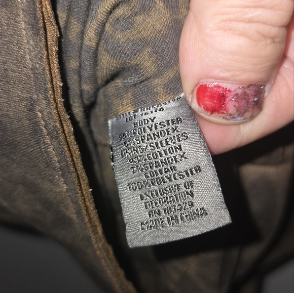 Marrakech anthropologie brown animal print moto style jacket women's size small - Picture 3 of 8